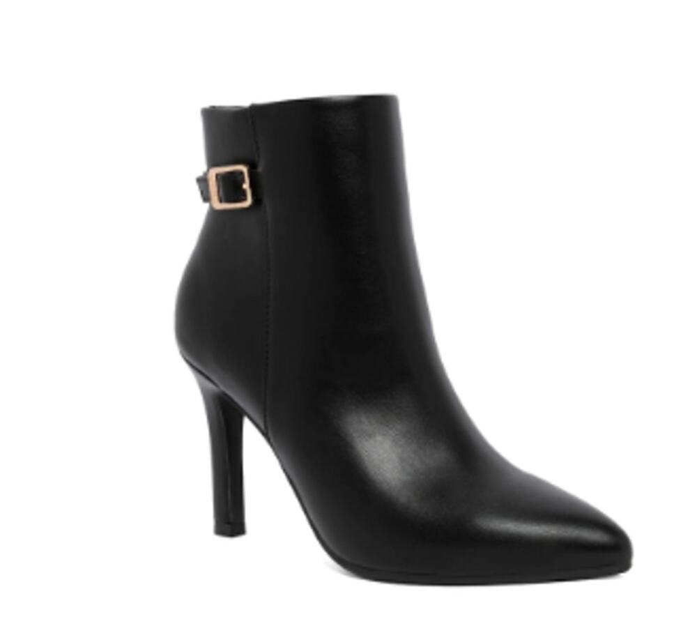 Jones New York Boots Women's Size 7.5 Black Faux Leather JNY-Verra Ankle Booties